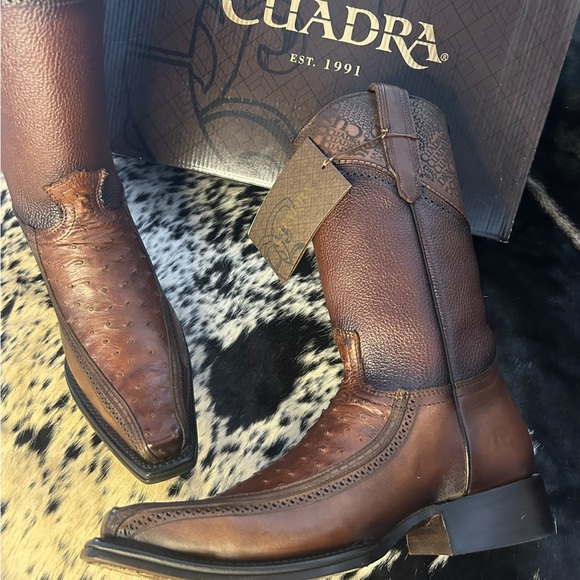 NIB Cuadra Ostrich Leather Boots